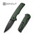 S24019-3 Sencut Praktisk Green Canvas Micarta Handle Black 9Cr18MoV Blade