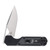 Kizer Mini Militaw Gray Over Black 2.82 Inch Plain Satin Drop Point Back Open 2
