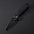 Petrified Fish Trilobite Flipper Folding Knife Stonewash/Black G-10
