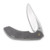 Olamic Wayfarer 247 Folding Knife 173B Satin S90V Bowie Stonewash Titanium with Filework