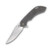 Olamic Wayfarer 247 Folding Knife 173B Satin S90V Bowie Stonewash Titanium with Filework