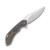 Olamic Wayfarer 247 Folding Knife 173B Satin S90V Bowie Stonewash Titanium with Filework