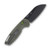 Tenable Knives Model 6 Green Micarta Handle Blackwash 14C28N Blade