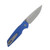 Pro Tech TR-3 Integrity Solid Blue Manual Knife 3.5in Stonewash Drop Point Blade INT101-BLUE