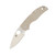 Spyderco Native 5 Brown Canvas Micarta 2.95in Satin Drop Point Blade SPC41MPCW5