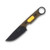 Kizer Cabox Fixed Blade Knife Yellow 3.36 Inch Plain Black Drop Point 1