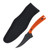 Old Timer Sharpfinger Fixed Blade Orange Polymer Handle 3.25in Black Oxide Clip Point Blade 1227060