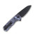 Kizer SMKW EXCLUSIVE Lieb "God Of Thunder" L/L UV Print G10 2.38" Blk Ti Drop Pt