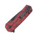 Kizer Lieb SMKW Exclusive Burning Brute Folding Knife 2.98in Plain Red G10 V2541E15RH