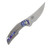 Reate Velocity Elmax Hand Satin Blade Titanium Bead Blast Handle w/ Holes Zircuti Clip REVELOCITY6