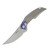 Reate Velocity Elmax Hand Satin Blade Titanium Bead Blast Handle w/ Holes Zircuti Clip REVELOCITY6