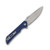 RUIKE P123 Folding Knife Blue Micarta 3.6in Satin Drop Point Blade