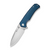 SENCUT Skarnax Folding Knife Blue 3.79 Inch Plain Satin Drop Point
