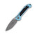 Microtech LUDT Automatic Knife Gen III Half Serrated Apocalyptic Drop Point/Turquoise