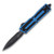 Microtech Scarab II Gen III OTF Blue Auto Knife 3.9in Black DE Dagger Blade