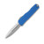 Microtech Cypher II OTF Double Edge Auto Knife Blue 3.5in SW Serrated Blade