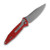 Microtech Socom Elite Folding Knife Red 4.0in Apocalyptic Clip Point Plain Edge