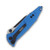 Microtech Socom Elite Folding Knife Blue 4.0in Black Part Serr Clip Point