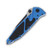 Microtech Socom Elite Folding Knife Blue 4.0in Black Part Serr Clip Point