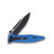 Microtech Socom Elite Folding Knife Blue 4.0in Black Part Serr Clip Point