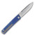 Medford Gentleman Jack 2 Folding Knife Blue 3.1in Tumbled Drop Point Blade