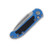 Microtech LUDT Gen III AUTO Blue Folding Knife 3.5in Stonewash Drop Point Part Serr