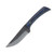 Szco 6.75" Forged Skinner Sapphire Hunter Blue Wood Leather Sheath HS4450