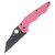 Spyderco YoJumbo Sprint Run Pink 3.98in Plain Black DLC Modified Wharncliffe SPC253GPNBKP