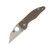 Spyderco MicroJimbo Sprint Run Brown 2.45 Inch Plain Satin Wharncliffe SPC264GPBN15V