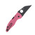 Spyderco MicroJimbo Pink SPRINT RUN 2.45 Inch Plain Black DLC Wharncliffe SPC264GPNBKP
