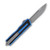 Microtech Scarab II Gen III OTF Blue 3.88in Partial Serrated Apocalyptic Drop Point AUMT127811APBL