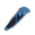 Microtech Socom Elite Auto Knife Blue 3.98in Apocalyptic PS Clip Point AUMT160A11APBL