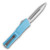 Microtech Combat Troodon Gen III D/E OTF Turquoise 4.0in SW Full Serrated Dagger