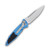 Microtech Socom Elite Auto Knife Blue 3.98in Stonewash PS Clip Point