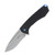 Buck Ruckus Blue and Black 3.5 Inch Plain Stonewash Drop Point Boxed BU14152