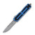 Microtech Scarab II Gen III OTF Blue Aluminum 3.95” S/W Drop Pt Part Serr AUMT127811BL