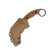 Halfbreed Blades Close Quarters Combat Talon Fixed Blade Partially Serrated Dark Earth CQB02PSDEK340