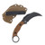 Halfbreed Blades Close Quarters Combat Talon Fixed Blade Partially Serrated Dark Earth CQB02PSDEK340