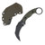 Halfbreed Blades Close Quarters Combat Talon Fixed Blade Partially Serrated Ranger Green CQB02PSODK340