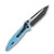 Microtech Socom Elite T/E Black Partial Serrated Turquoise Aluminum AUMT1612TQ