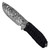 Takumitak Takumi Black Paracord Wrapped Handle Damascus Acid Etched 3Cr13 Blade TKF103BK-CS