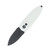 Bestech Knives Ququ White 2.2 Inch Plain Black DLC Spear Point BG57A-5