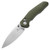 Bestechman Ronan Folding Knife OD Green 3.26in Plain Satin Spear Point