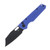 Bestech Knives Bestechman Guardian Blue G10 CF Pattern 3.21in Black PVD Blade BMK11G