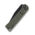 Hightron Knives Pathwright OD Green  3.54in Plain Black PVD Clip Point HK03GRN