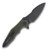 Hightron Knives Mini Ventura Green 2.85in Plain Black Stonewash Clip Point HK05GRNBS