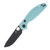 Bestech Knives Bestechman Angry Owl Folding Knife Aqua G-10/Black PVD D2 BMK12B-2