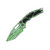 Heretic Knives Medusa Auto Knife Cel Shade Toxic Green 3in Recurve Tanto Blade