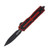 Microtech Knives Scarab II Gen III Auto OTF Red 3.95in Black Dagger AUMT12801RD