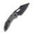 Microtech Stitch Automatic Knife Half Serrated Black Drop Point/Natural Clear AUMT1692NC